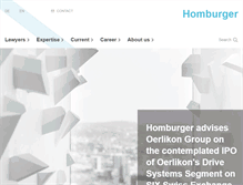 Tablet Screenshot of homburger.ch